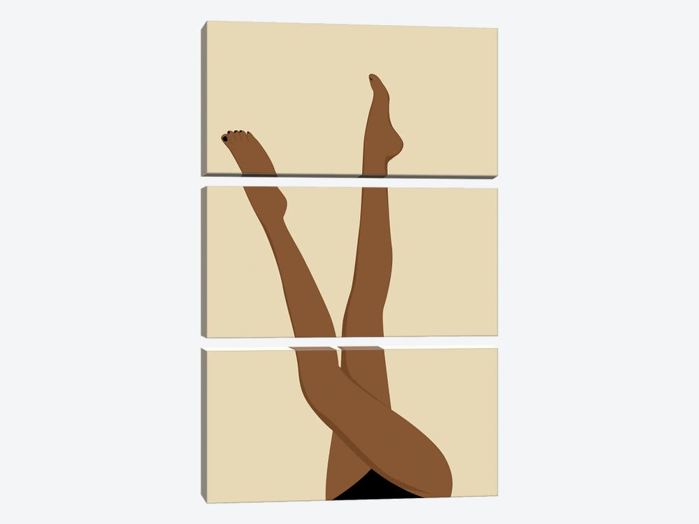 Black Girl Legs by Tysee Ciage 3-piece Canvas Artwork