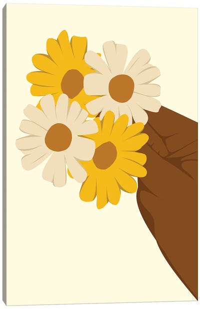 Hand Holding Flower Canvas Art Print - Tysee Ciage