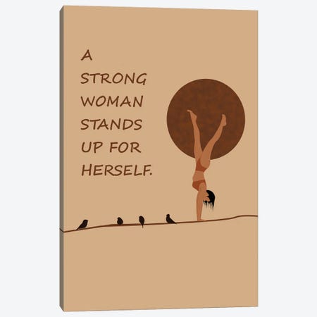 Strong Woman Art Canvas Print #TYC41} by Tysee Ciage Canvas Art Print