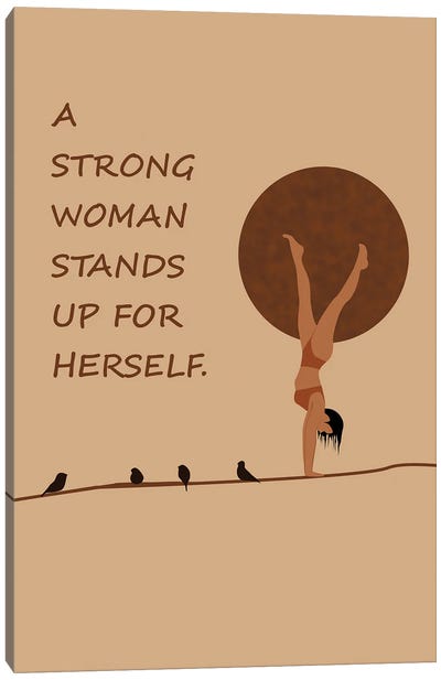 Strong Woman Art Canvas Art Print - Gymnastics