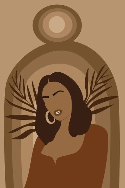 Boho Girl Portrait by Tysee Ciage canvas print