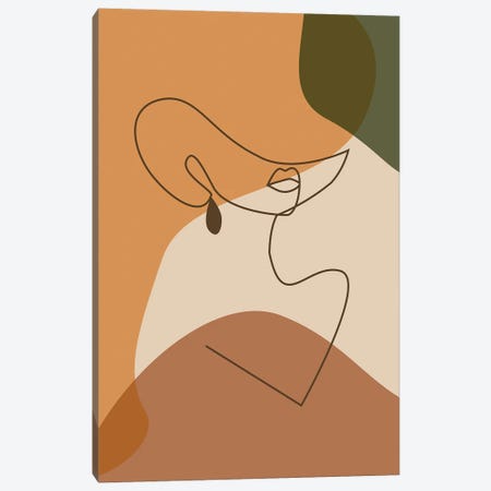 Woman Line Art Canvas Print #TYC44} by Tysee Ciage Canvas Art