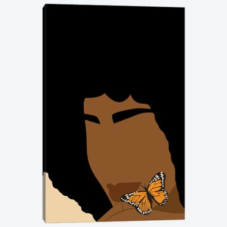 Afro Butterfly Girl Canvas Print #TYC4} by Tysee Ciage Canvas Artwork