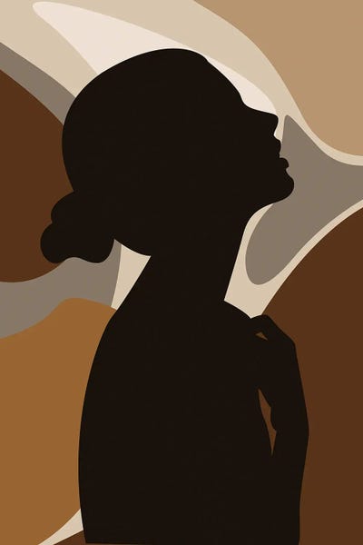 Girl Side Profile Silhouette by Tysee Ciage canvas print