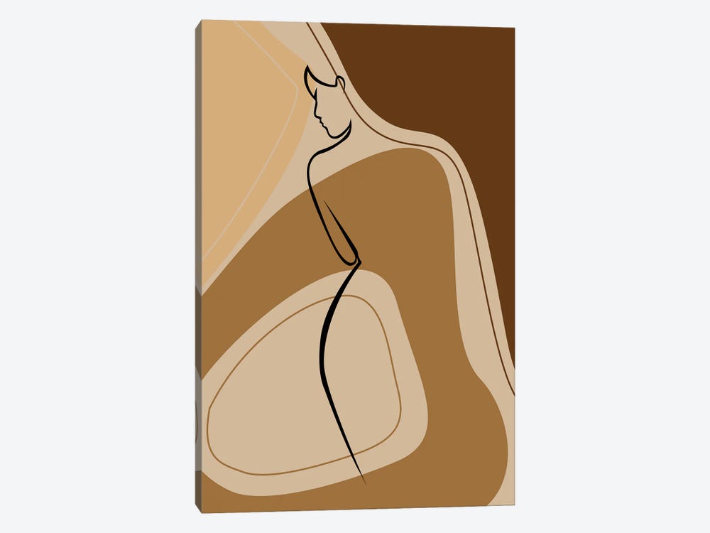 Woman Body Line Art by Tysee Ciage 1-piece Canvas Artwork