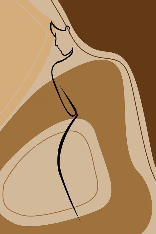 Woman Body Line Art