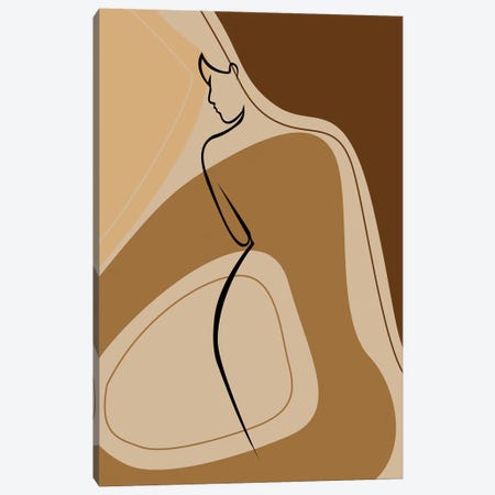 Woman Body Line Art Canvas Print #TYC56} by Tysee Ciage Canvas Print