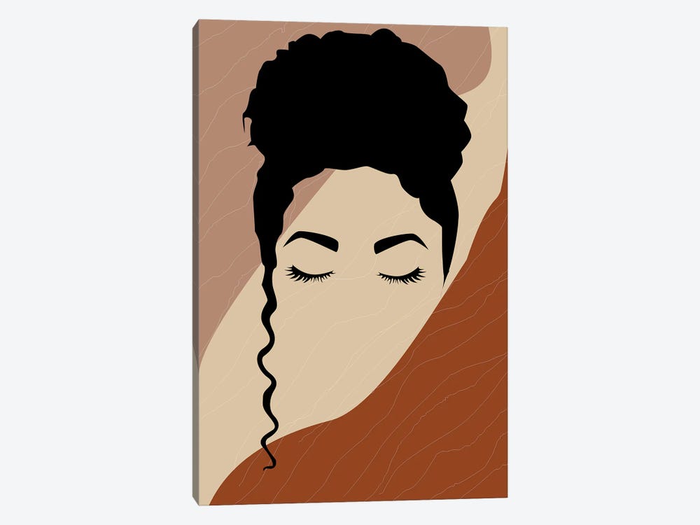 Abstract Curly Hair Art by Tysee Ciage 1-piece Canvas Art Print