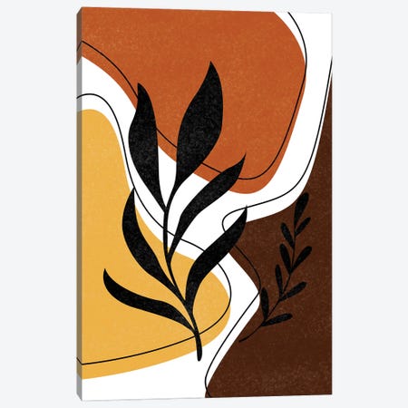 Abstract Leaves Art Canvas Print #TYC59} by Tysee Ciage Canvas Artwork
