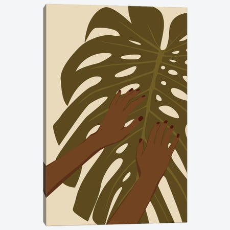 Monstera Leaf Canvas Print #TYC5} by Tysee Ciage Canvas Wall Art