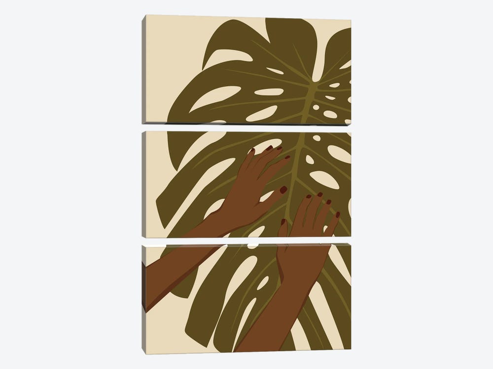 Monstera Leaf by Tysee Ciage 3-piece Canvas Wall Art