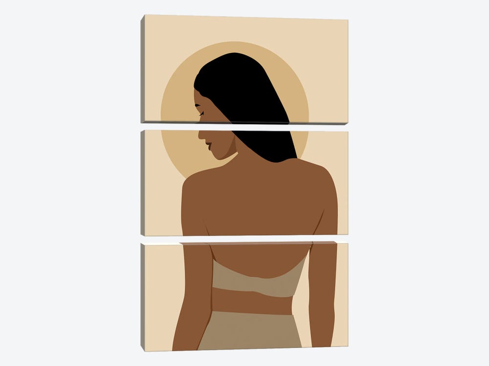 Woman Back Art by Tysee Ciage 3-piece Canvas Art Print