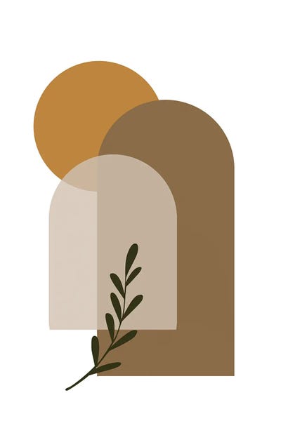 Abstract Mid Century Plant Art by Tysee Ciage canvas print