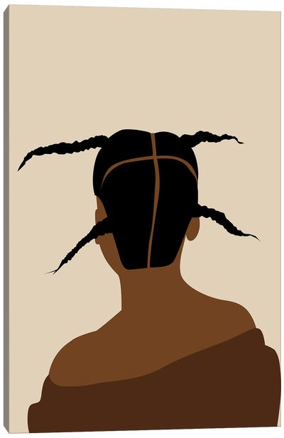 African Hairstyle Canvas Art Print - Black History Month