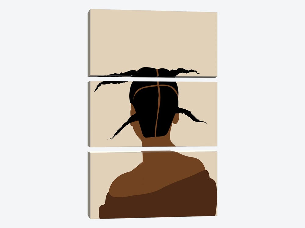 African Hairstyle by Tysee Ciage 3-piece Canvas Print