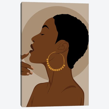 Black Girl Profile Canvas Print #TYC76} by Tysee Ciage Art Print