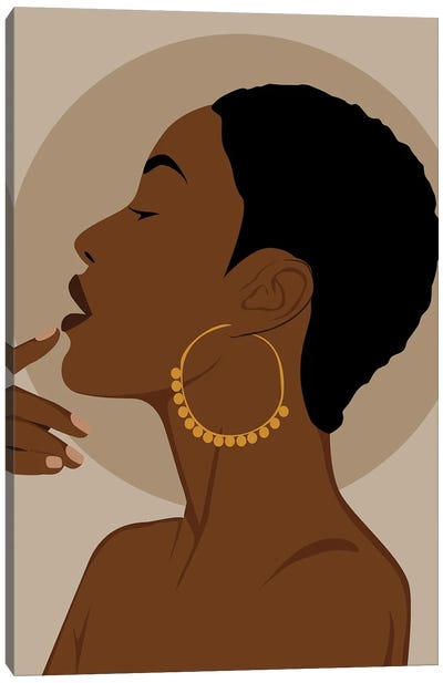 Black Girl Profile Canvas Art Print - Tysee Ciage