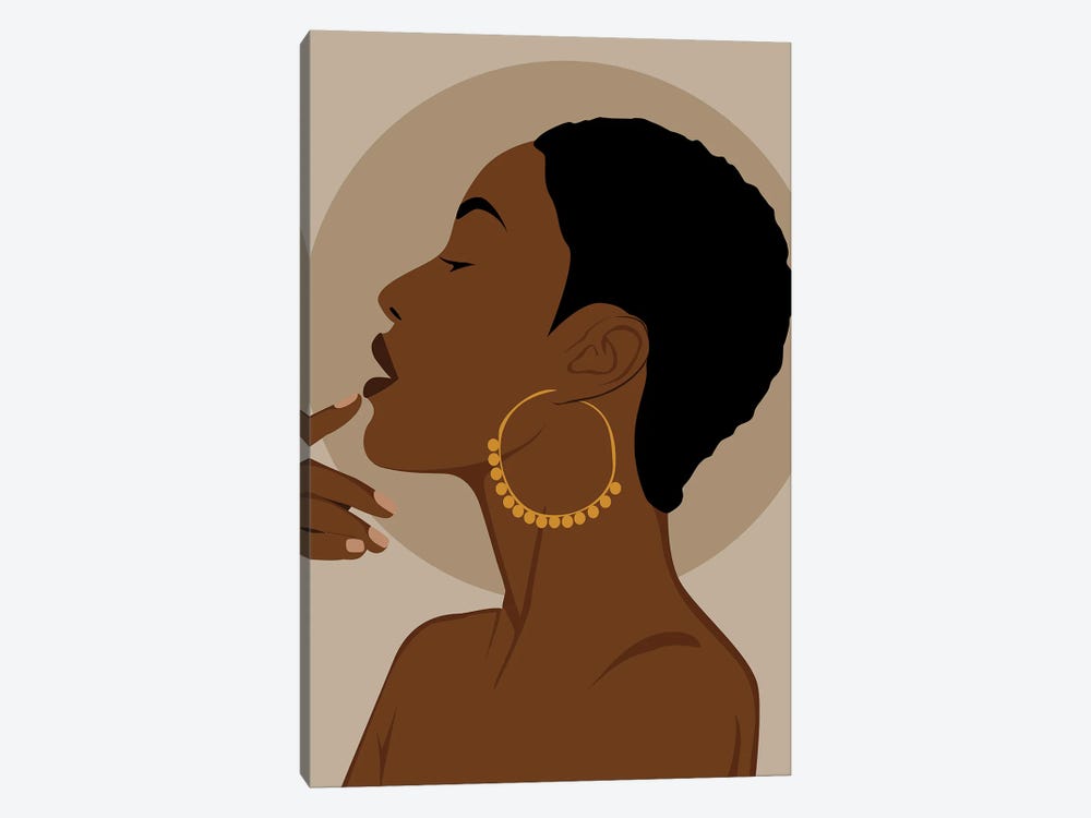Black Girl Profile by Tysee Ciage 1-piece Canvas Wall Art