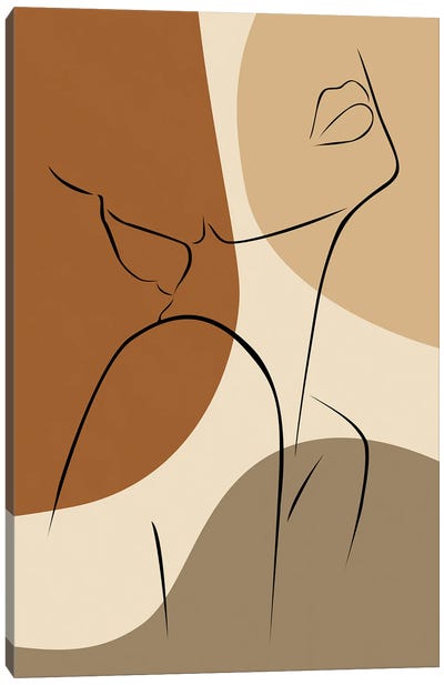 Woman Face Line Art Canvas Art Print - Tysee Ciage