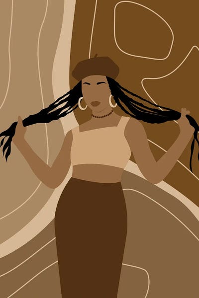 Girl With Braids by Tysee Ciage canvas print