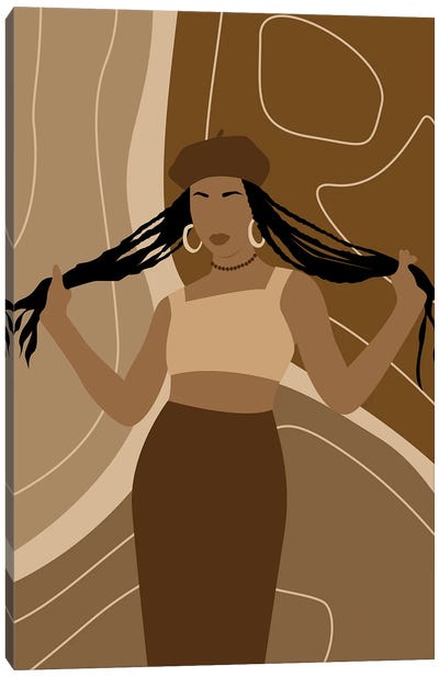 Girl With Braids Canvas Art Print - Tysee Ciage