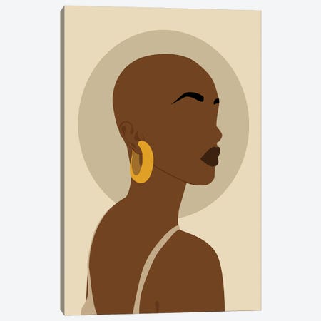 African Woman Portrait Canvas Print #TYC84} by Tysee Ciage Canvas Wall Art