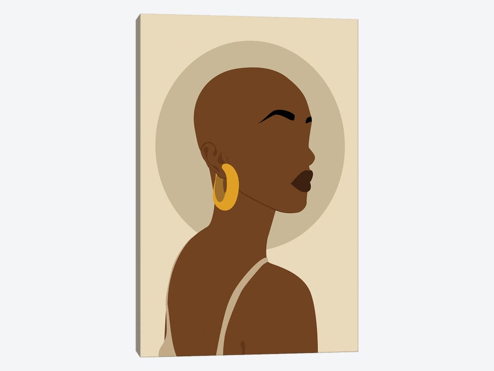 African Woman Portrait by Tysee Ciage 1-piece Canvas Art Print
