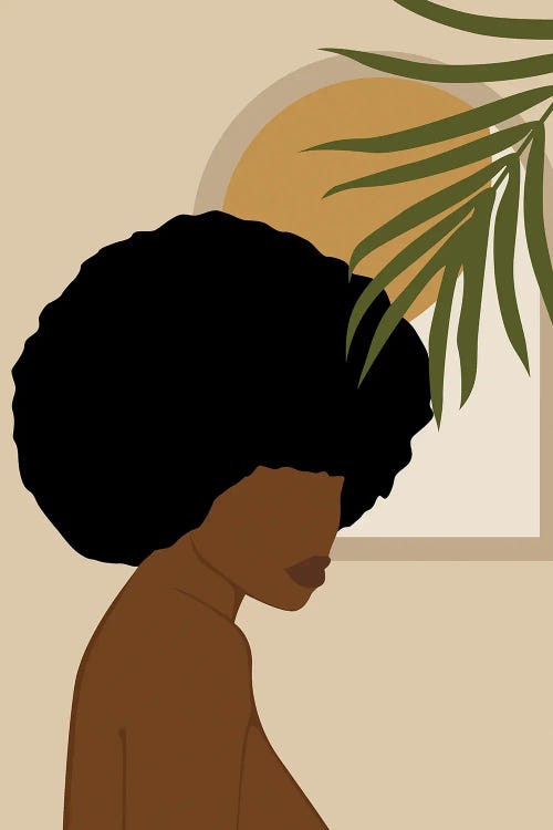 Abstract Afro Girl