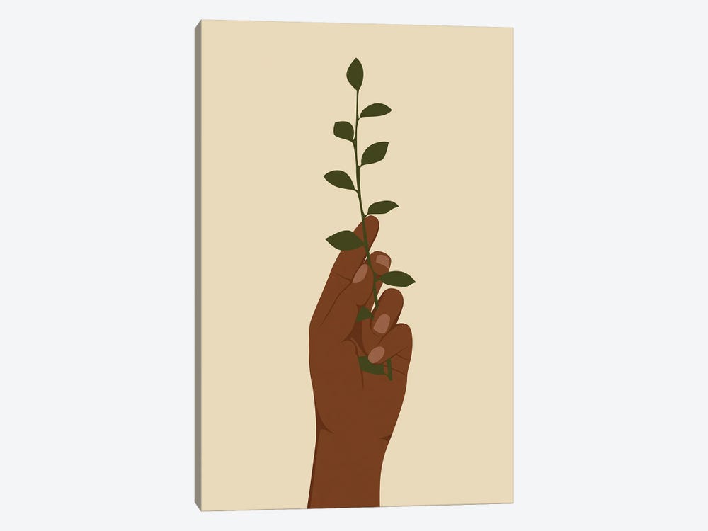 Hand Holding Plant Art by Tysee Ciage 1-piece Art Print