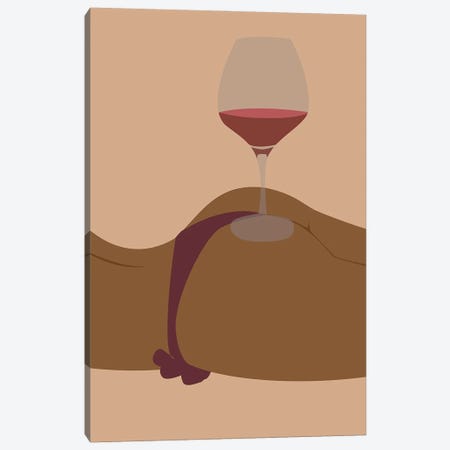 Wine On Butt Canvas Print #TYC93} by Tysee Ciage Canvas Wall Art