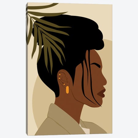 Black Woman Profile Art Canvas Print #TYC95} by Tysee Ciage Art Print