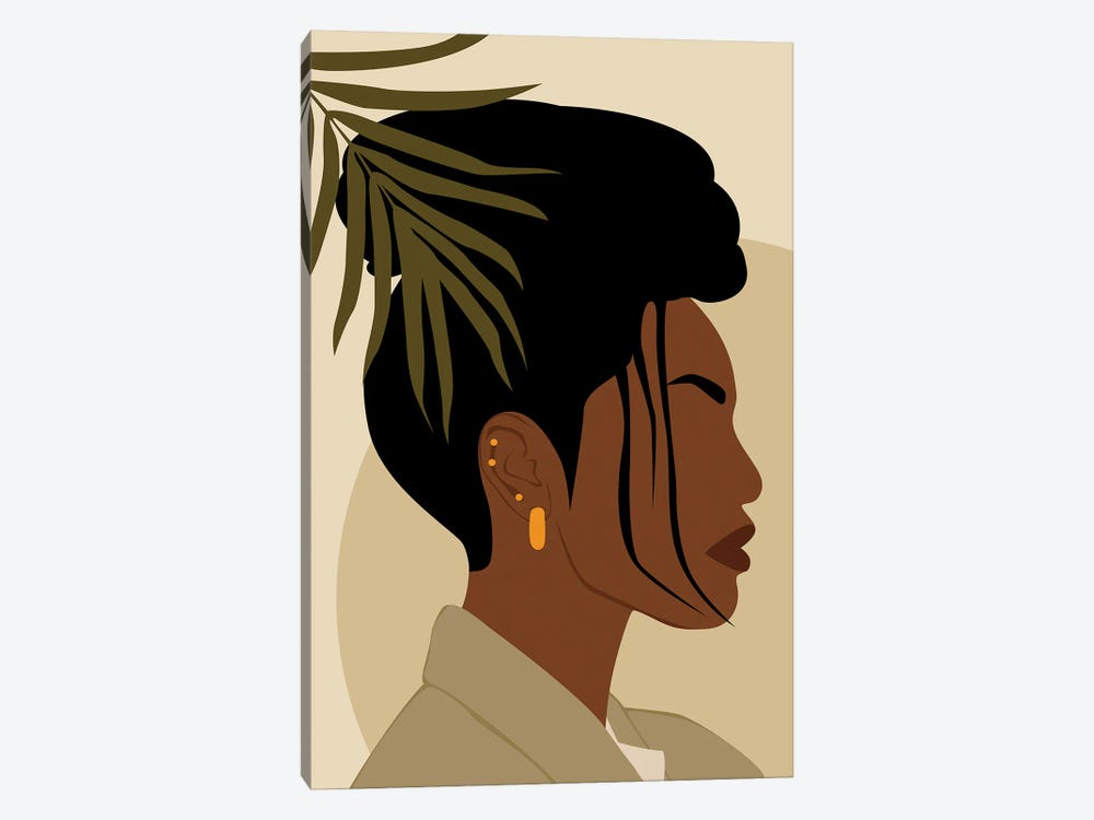 Black Woman Profile Art by Tysee Ciage 1-piece Canvas Print