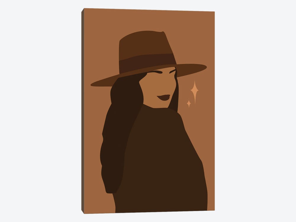 Woman With Hat Art by Tysee Ciage 1-piece Canvas Wall Art