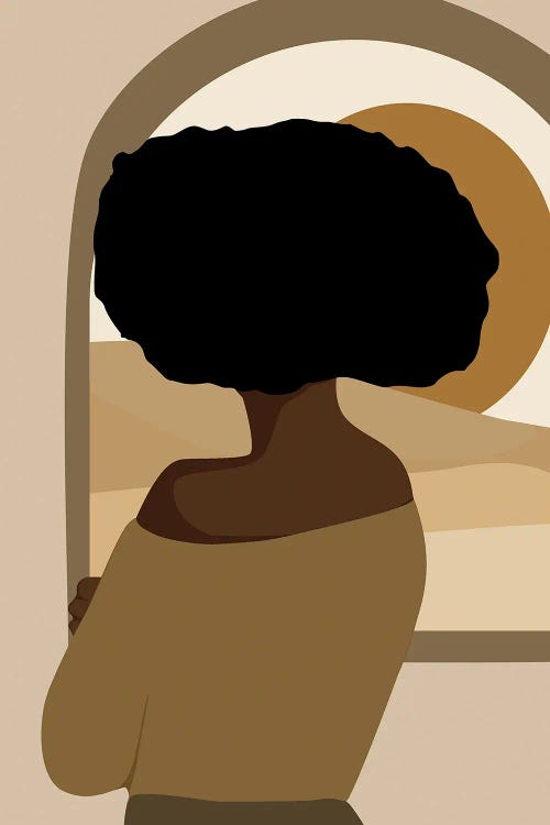 Afro Girl Back