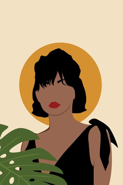 Monsteras: Boho Woman Portrait by Tysee Ciage