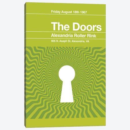 The Doors - Remixed Concert Poster Canvas Print #TYI10} by The Stereo Typist Canvas Wall Art