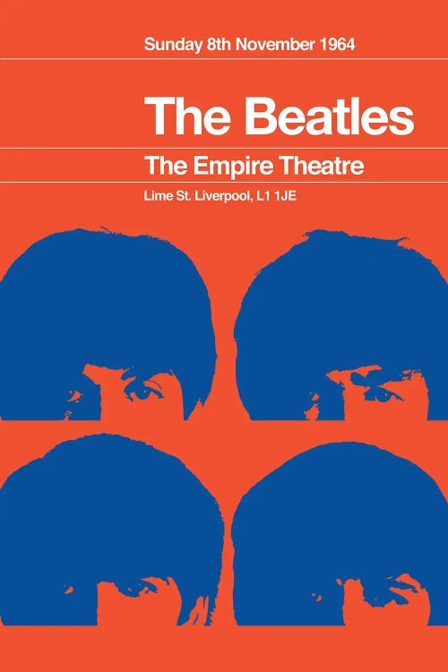 The Beatles - Remixed Concert Poster by The Stereo Typist wall art