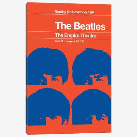 The Beatles - Remixed Concert Poster Canvas Print #TYI1} by The Stereo Typist Canvas Art Print