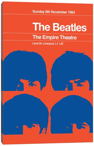 The Beatles - Remixed Concert Poster Canvas Art Print - Brutalism
