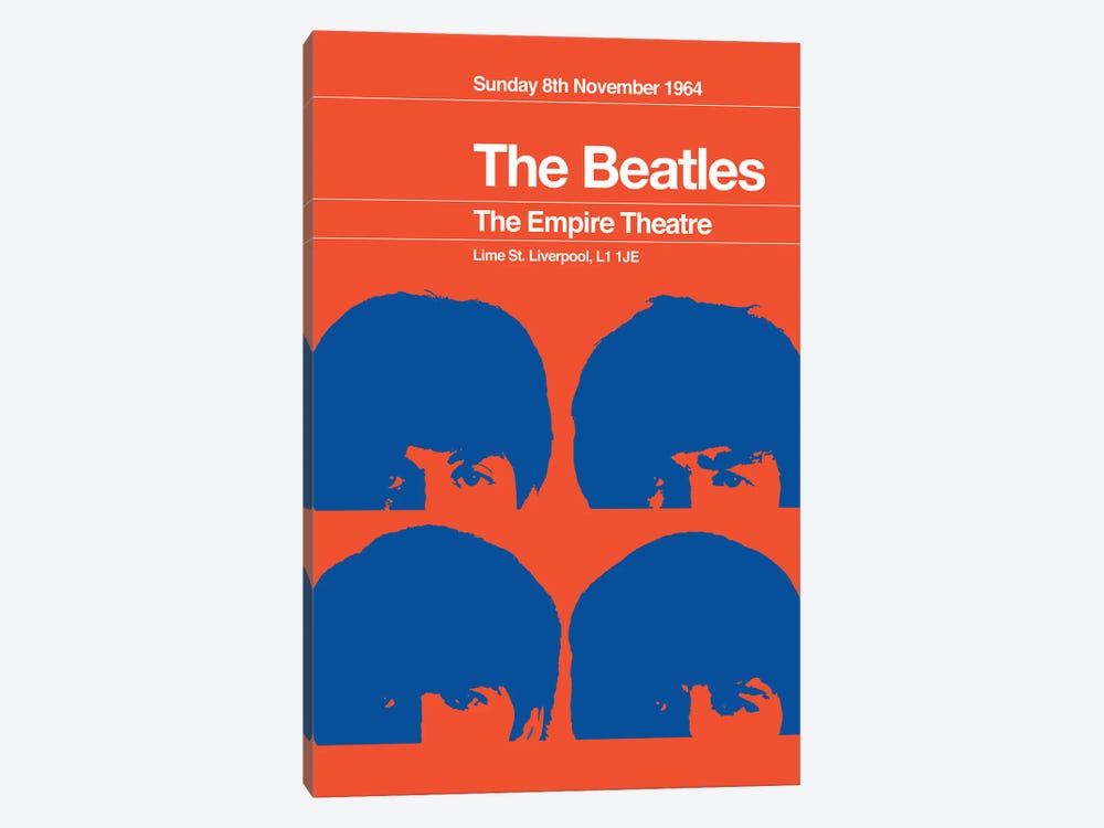 The Beatles - Remixed Concert Poster by The Stereo Typist 1-piece Canvas Art