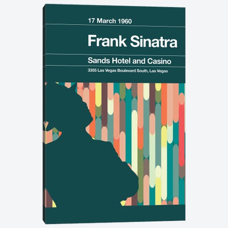Frank Sinatra - Remixed Concert Poster Canvas Print #TYI2} by The Stereo Typist Canvas Art Print