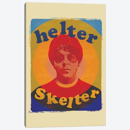 Helter Skelter Collage Canvas Print #TYI6} by The Stereo Typist Canvas Wall Art