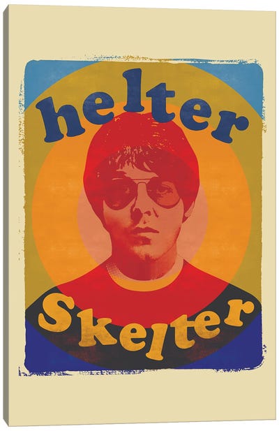Helter Skelter Collage Canvas Art Print - The Beatles