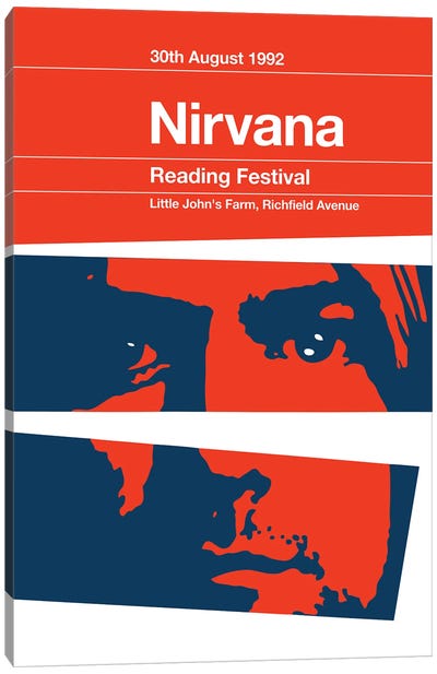 Nirvana - Remixed Concert Poster Canvas Art Print - Brutalism