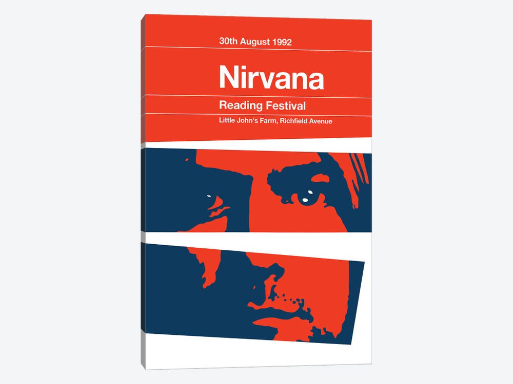 Nirvana - Remixed Concert Poster by The Stereo Typist 1-piece Canvas Art Print
