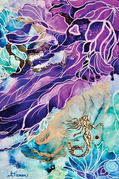 Alcohol Ink: Enchanted Mermaid Reef by Amy Tieman