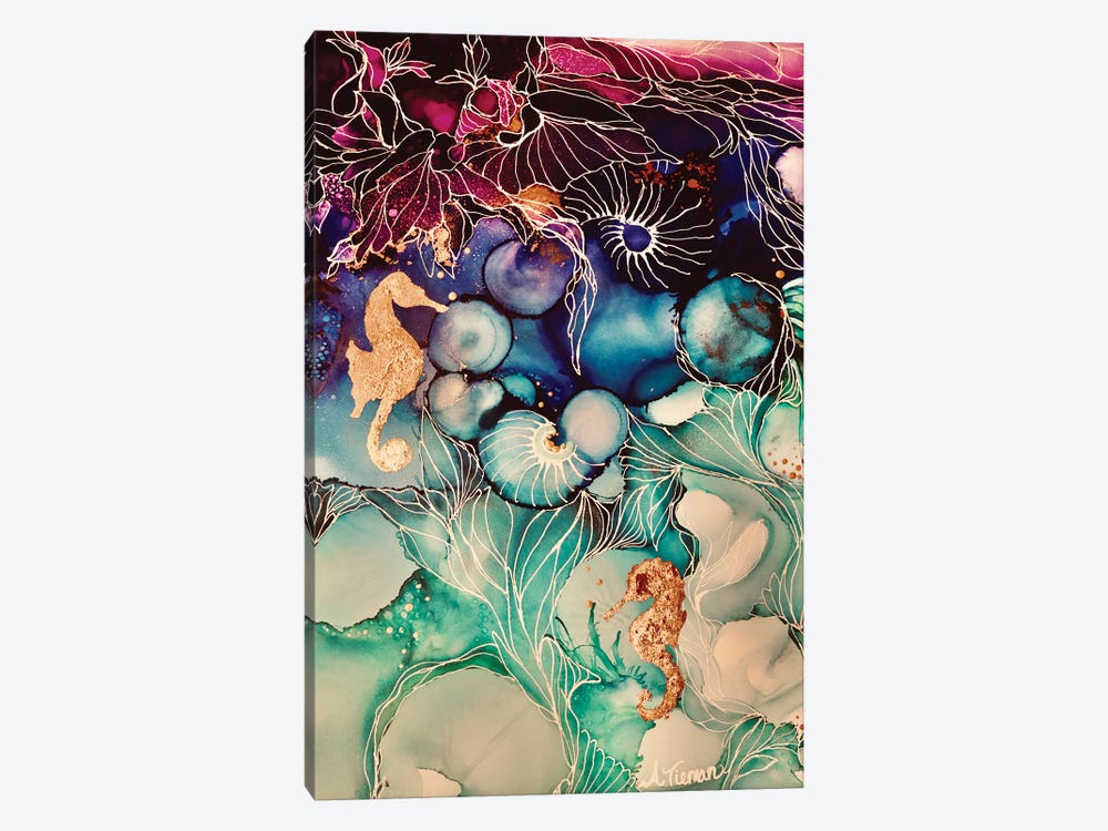 Serene Seahorse Reef by Amy Tieman 1-piece Art Print