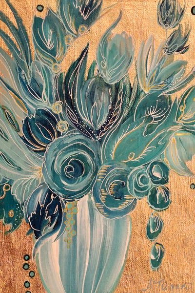 Alcohol Ink: Caribbean Blue Blooms by Amy Tieman