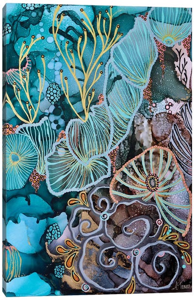 Moody Blues Canvas Art Print - Ocean Blues