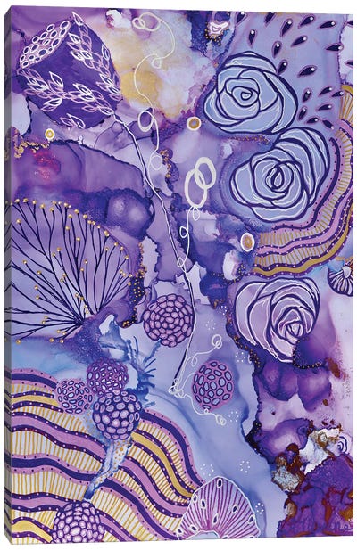 Purple Reign Canvas Art Print - Coral Art